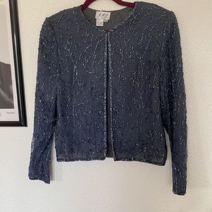 90s Silk‎ NWT beaded cardigan